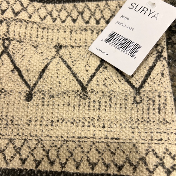 Surya Janya Lumbar Pillow Cover Cotton, Global Style, Textured Woven Design - Picture 3 of 5